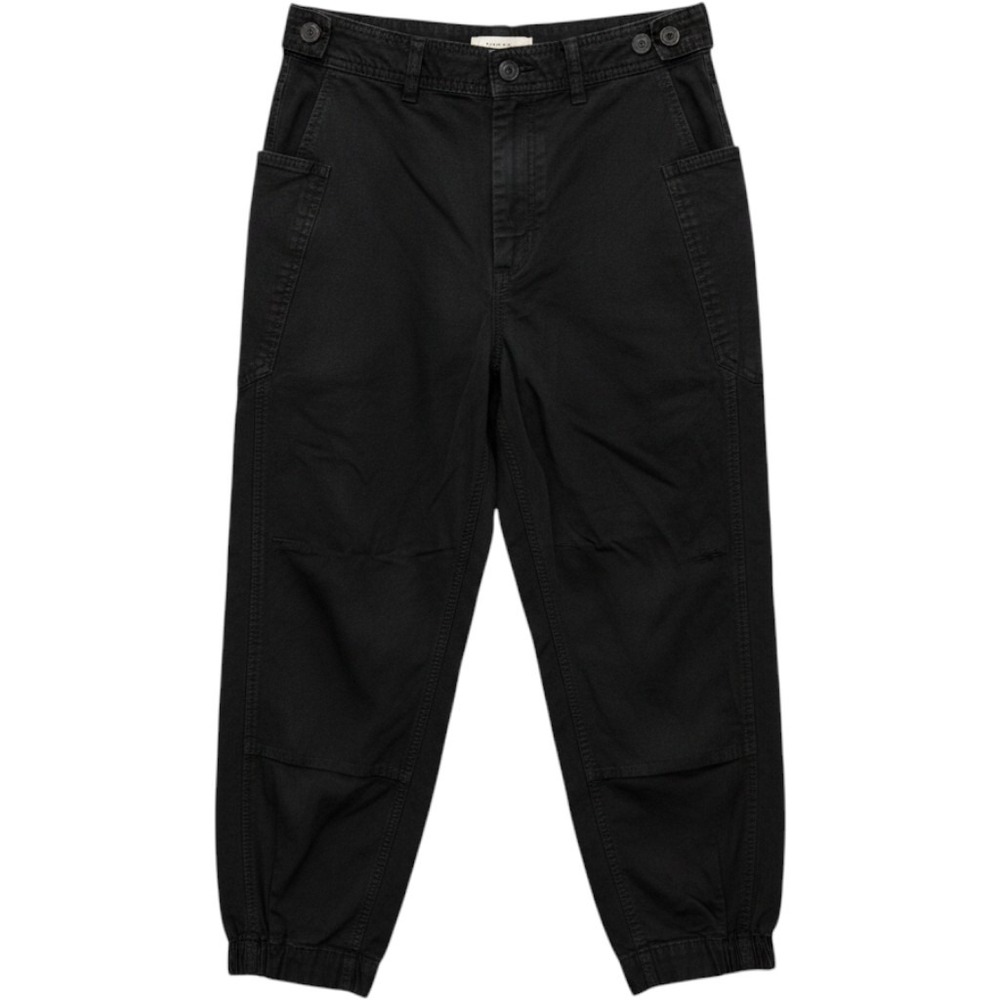 Everlane Fatigue Barrel Pants Womens 2 Black Organic Cotton Linen Utility